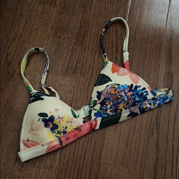 Triangl floral multicolor neoprene bikini top - Picture 2 of 13